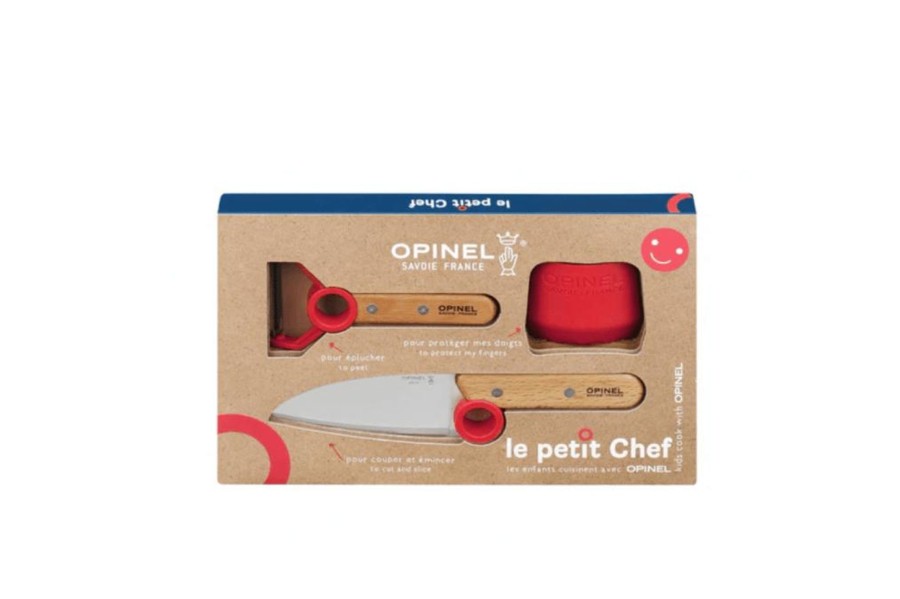 Montessori Materials Opinel | Le Petit Chef Knife, Peeler, And Finger Guard Box Set