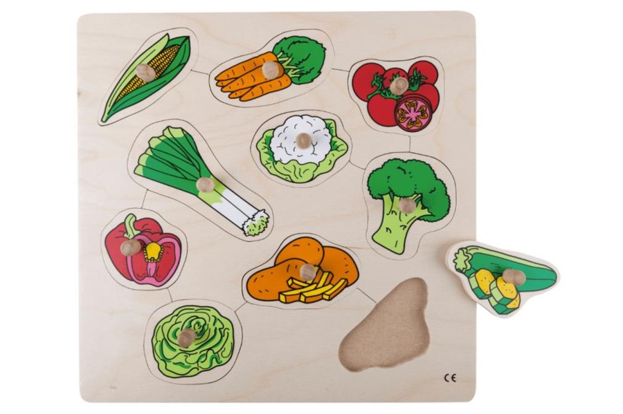 Montessori Materials Tout About Toys | Vegetables - Knobbed Puzzle