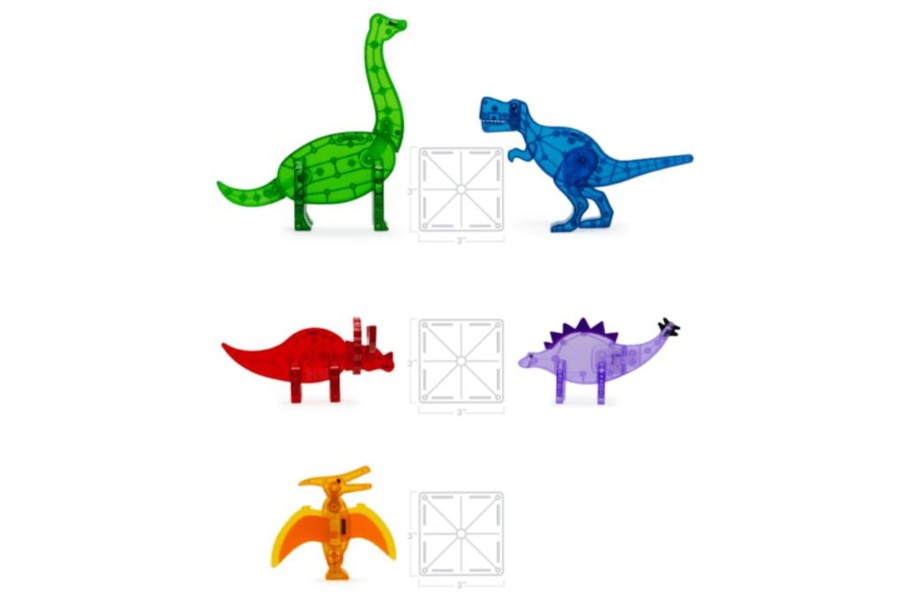 Toys Valtech Magna Tiles | Magna-Tiles® Dinos 5-Piece Set