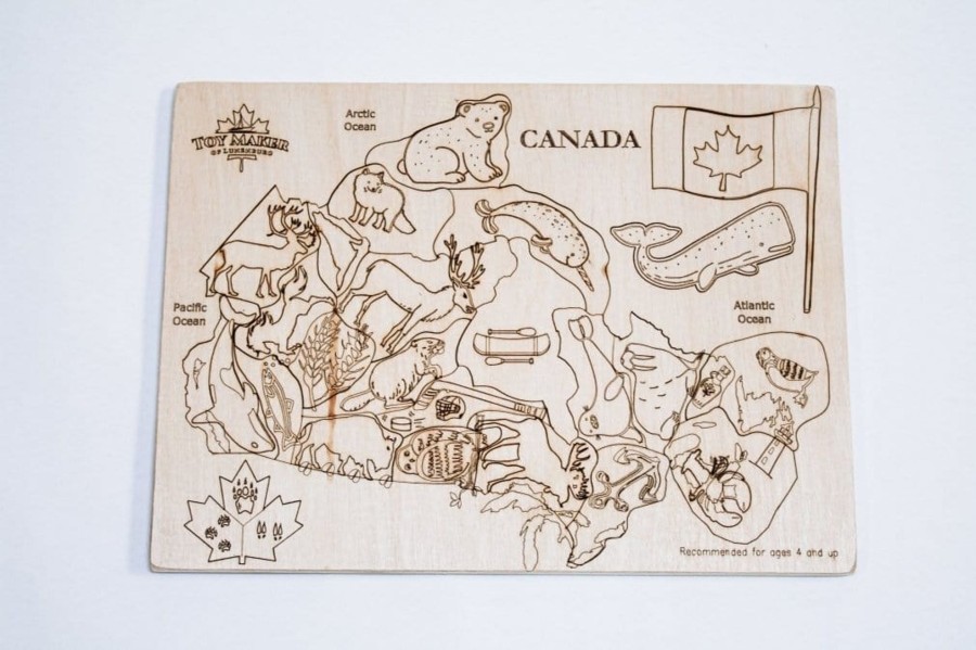 Toys Toy Makers of Lunenburg | Wooden Map Of Canada Puzzle