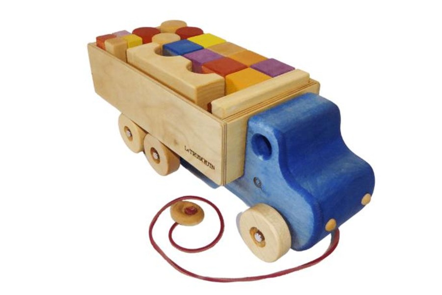 Toys Le Trusquin Boutique a Bois | Wooden Blocks In A Truck