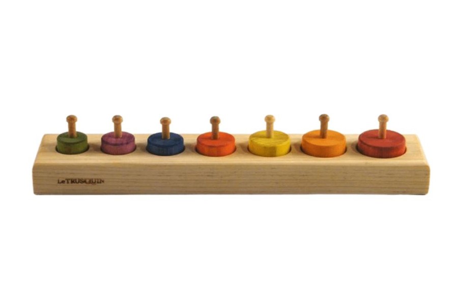 Toys Le Trusquin Boutique a Bois | Seven Hands Cylinder Puzzle