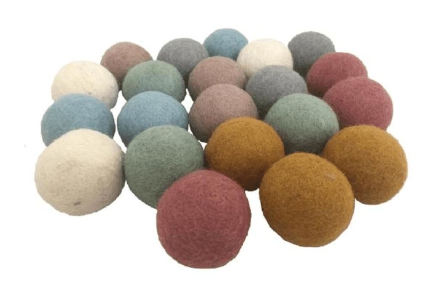 Montessori Materials Fire the Imagination | Papoose Felt Earth Balls (5Cm, 7 Balls)