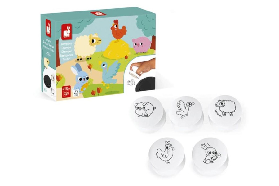 Toys Pierre Belvediere | Janod Farm Stamp Set