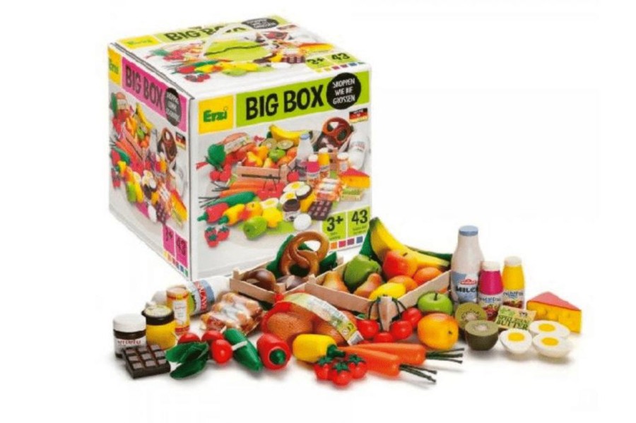 Toys Fire the Imagination | Erzi Big Box Of Wooden Food