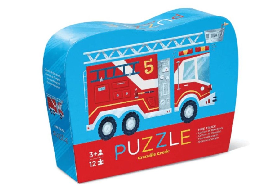 Toys Crocodile Creek | Crocodile Creek Mini Puzzle - Fire Truck