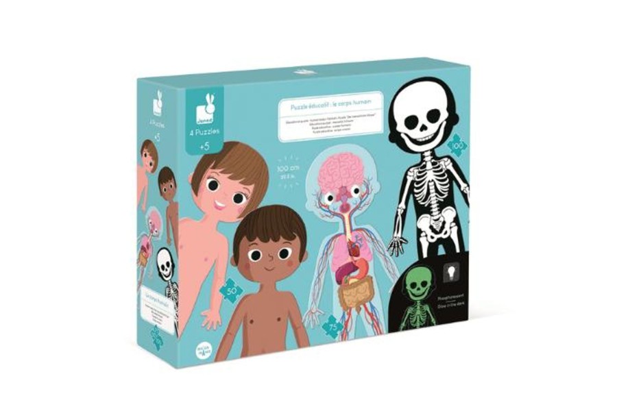 Toys Pierre Belvediere | 4 In 1 Educational Puzzle - Human Body