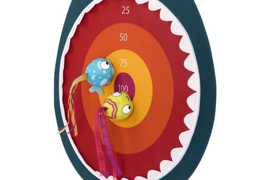 Toys K.I.D. Toys Inc. All Gross Motor Toys | Velcro Dart Board - Hungry Shark