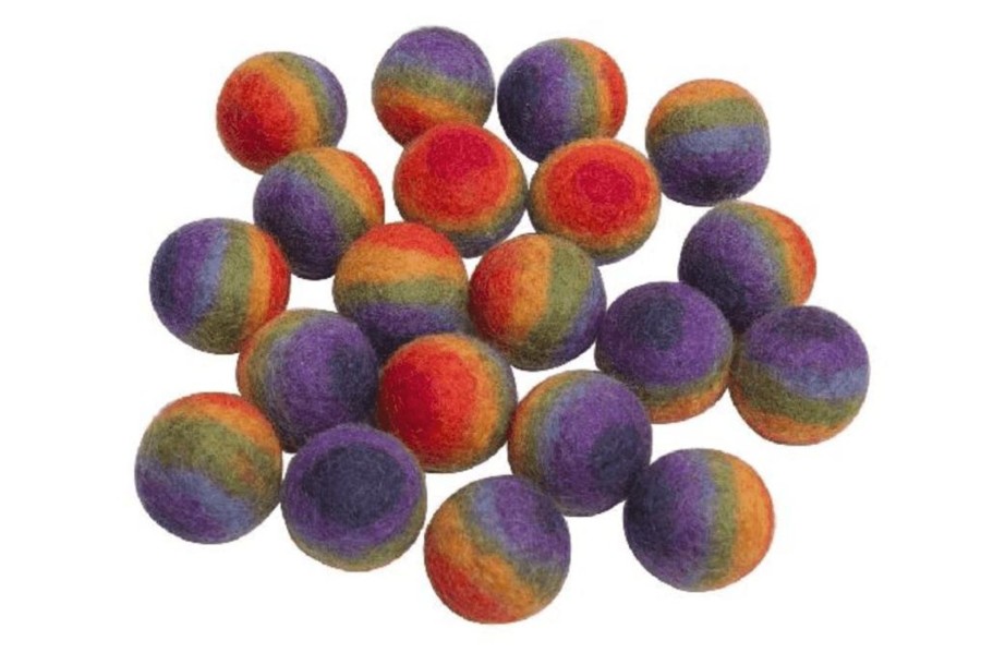 Toys Fire the Imagination | Papoose Felt Rainbow Balls (3.5Cm, Set Of 20)