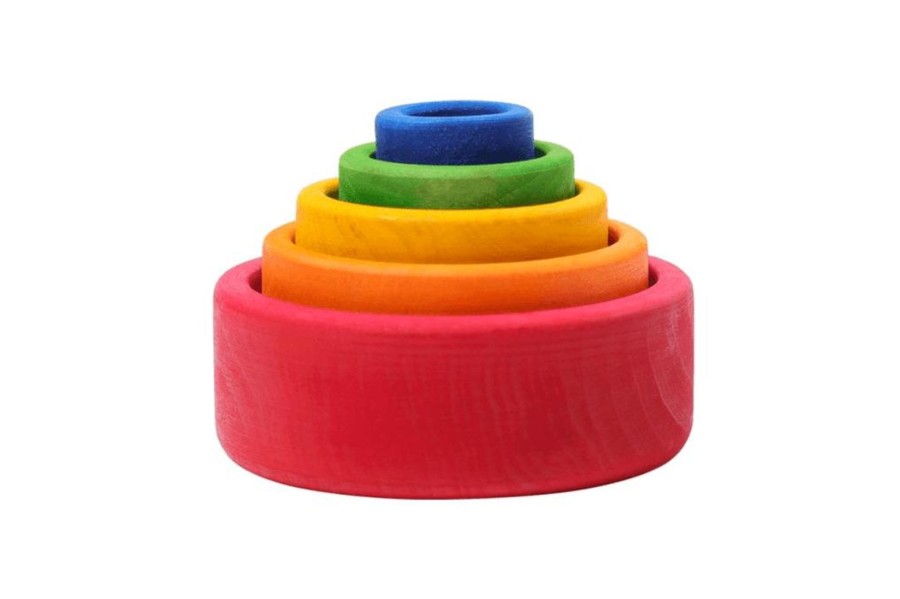 Toys Fire the Imagination | Grimm'S Rainbow Stacking Bowls (Red)