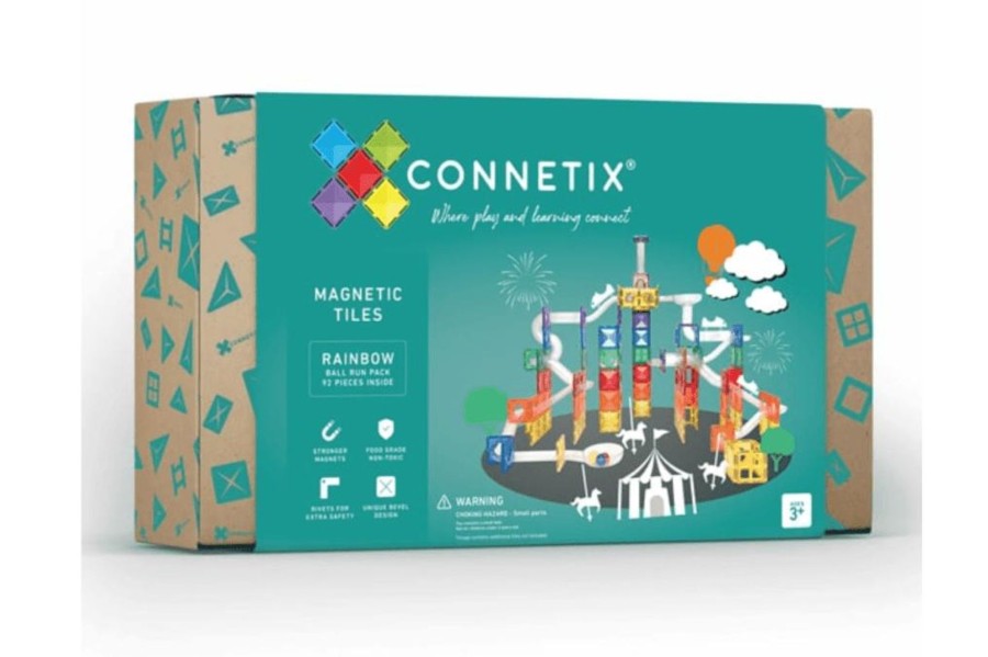 Toys Connetix Tiles | Connetix Tiles 92 Piece Ball Run Pack