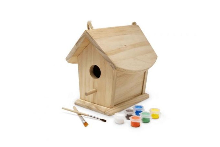 Toys Kinderfeets | Kinderfeets Birdhouse With Paint And Brushes