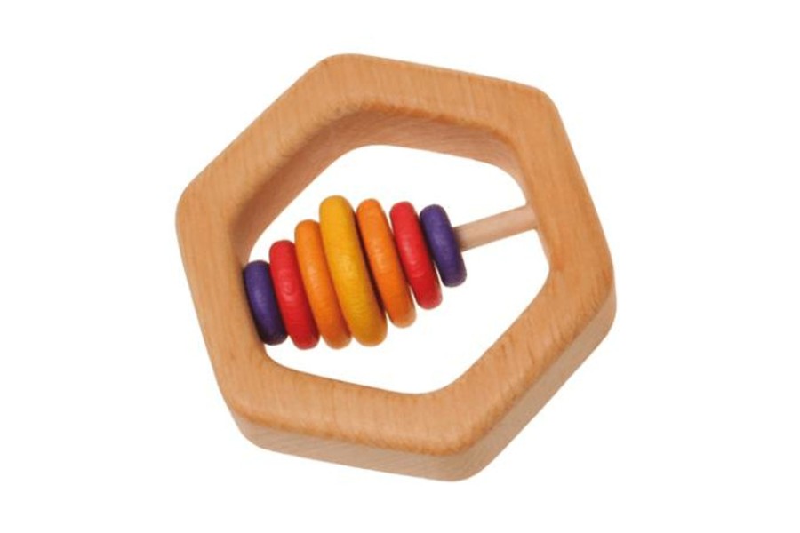 Toys Fire the Imagination | Grimm'S Hexagon Rattle With 7 Discs