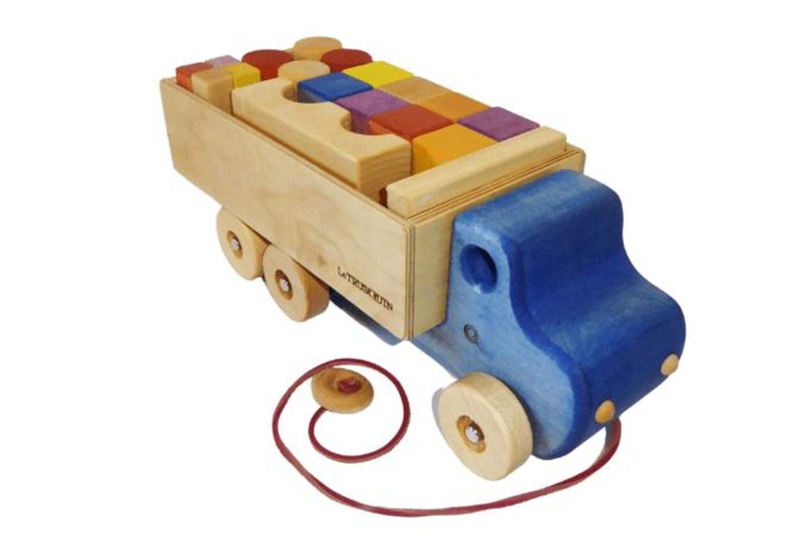 Toys Le Trusquin Boutique a Bois | Wooden Blocks In A Truck